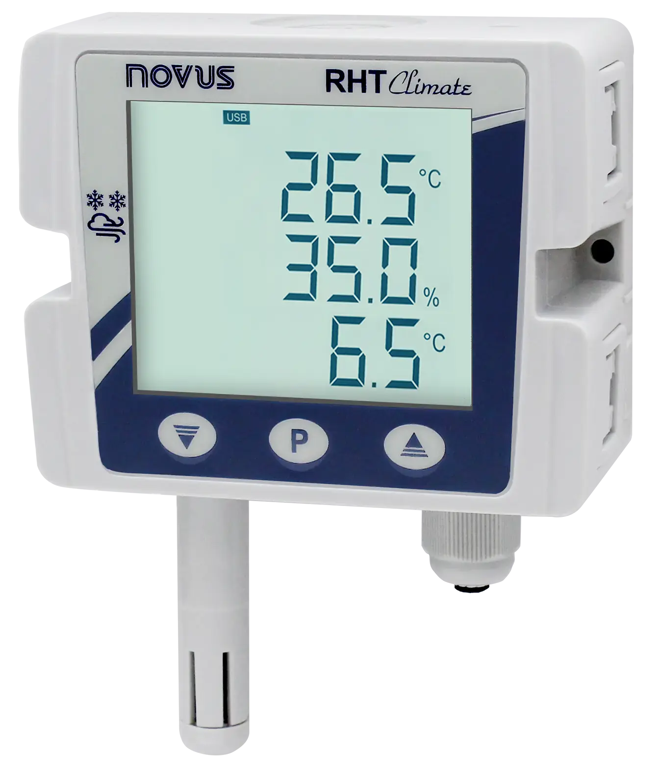 Cảm biến độ ẩm NOVUS  RHT Climate-WM temp/humid, RS485, 4-20mA/0-10Vdc