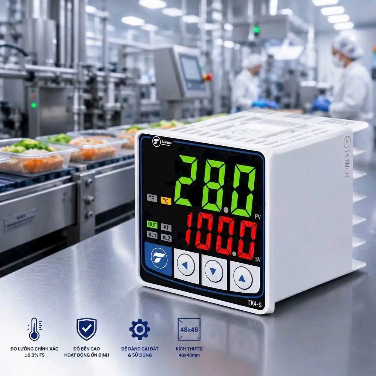 Takawa Electric Đồng hồ nhiệt độ TAKAWA TK4-S W2T/R-2 Size 48*48